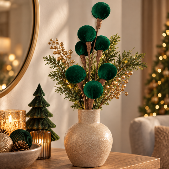 Countryfield Steker Christmas balls L groen