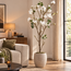 PTMD Kunstboom Magnolia wit in zwarte pot 173 cm hoog