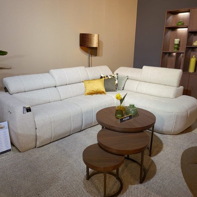 WoonMax Set van 3 salontafels Hugo met stalen onderstel