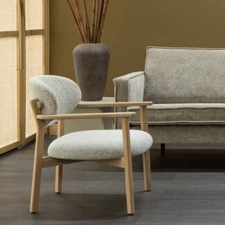 Woood Udar fauteuil met houten frame naturel