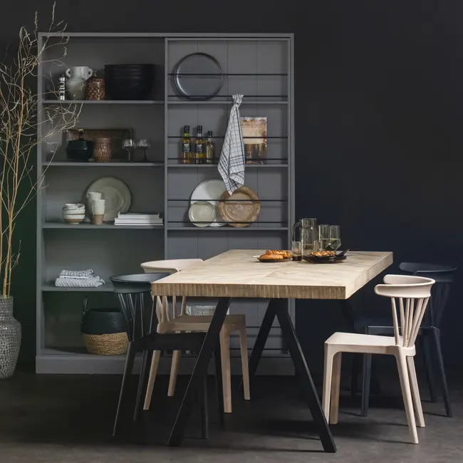 Woood Bliss Spijlenstoel Kunststof Zwart
