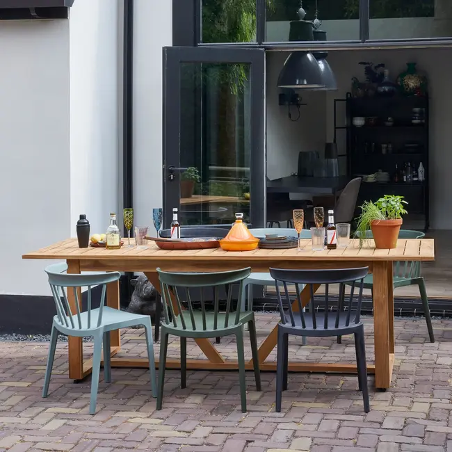 Woood Bliss Spijlenstoel Kunststof Zwart