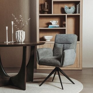 Tower Living Varzo Armstoel - Toro 5 grey (draaibaar)