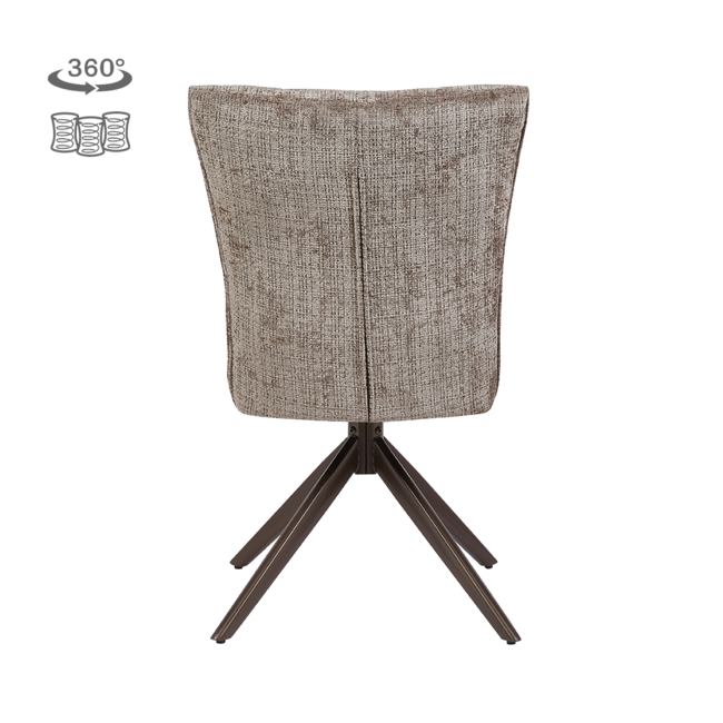 Tower Living Bardi Stoel - Cremona 24 clay - anodic frame (draaibaar)