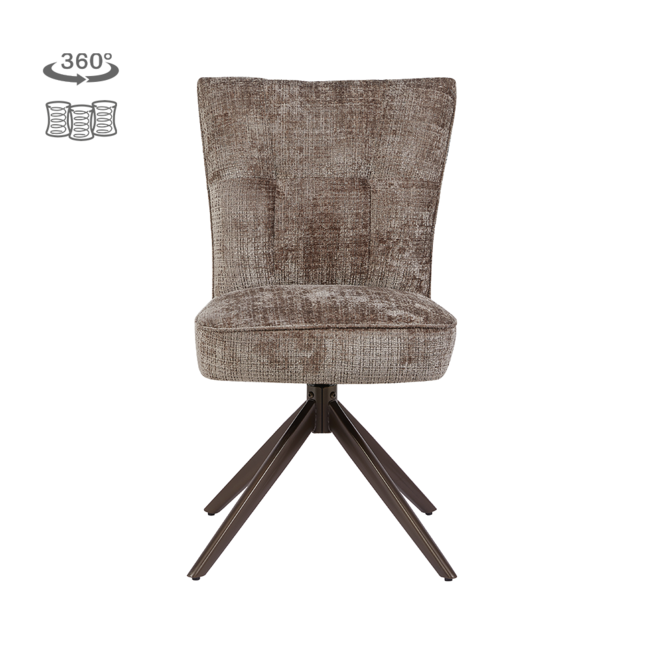 Tower Living Bardi Stoel - Cremona 24 clay - anodic frame (draaibaar)