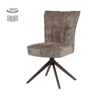 Tower Living Bardi Stoel - Cremona 24 clay - anodic frame (draaibaar)