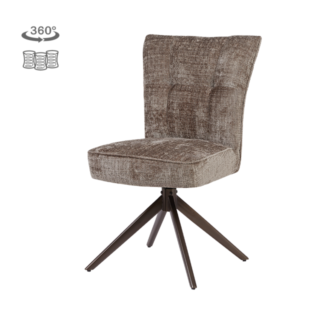 Tower Living Bardi Stoel - Cremona 24 clay - anodic frame (draaibaar)