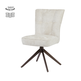 Tower Living Bardi Stoel - Cremona 02 sand - anodic frame (draaibaar)