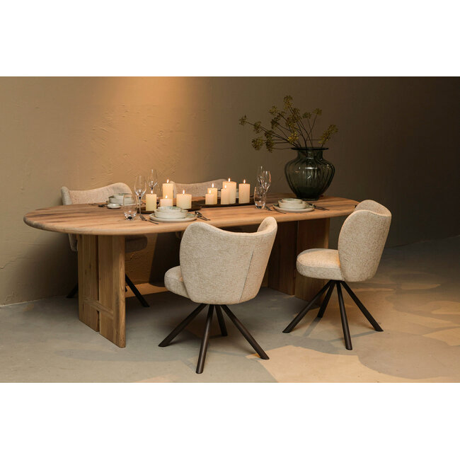 PTMD Eettafelstoel Pebble beige