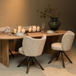 PTMD Eettafelstoel Pebble beige