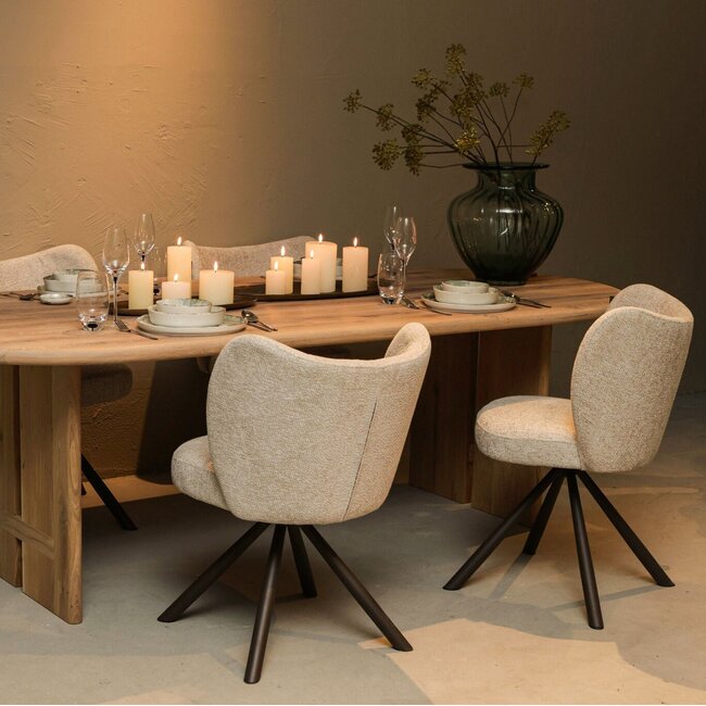 PTMD Eettafelstoel Pebble beige