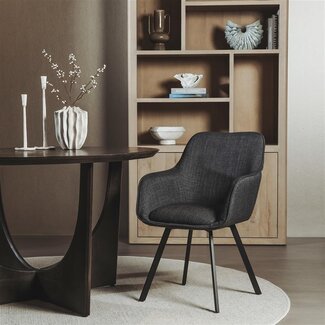 Tower Living Borgo Armstoel - Bjorn 19 antracite (draaibaar)