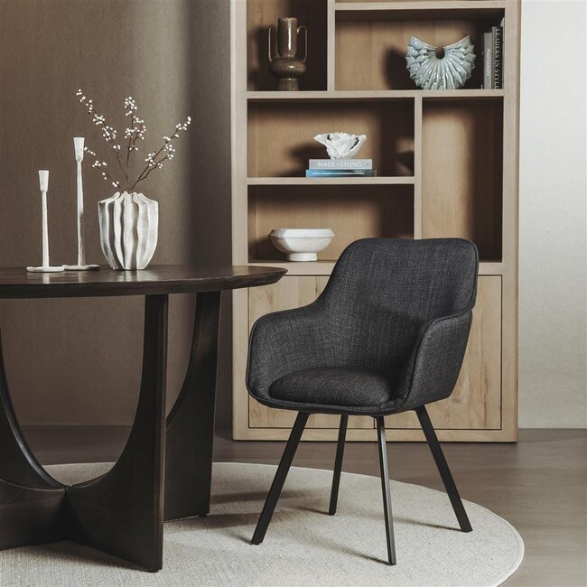Tower Living Borgo Armstoel - Bjorn 19 antracite (draaibaar)