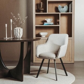 Tower Living Borgo Armstoel - Bjorn 24 beige (draaibaar)