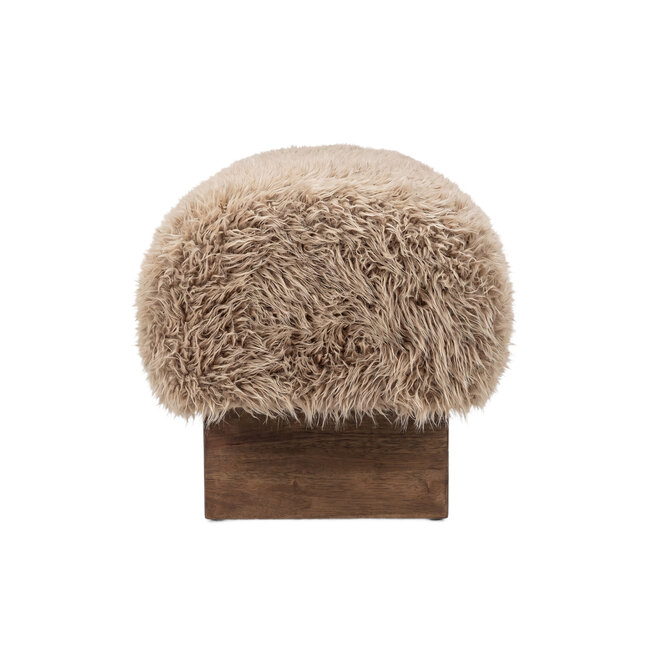 PTMD Bankje Hair bruin - 141 cm