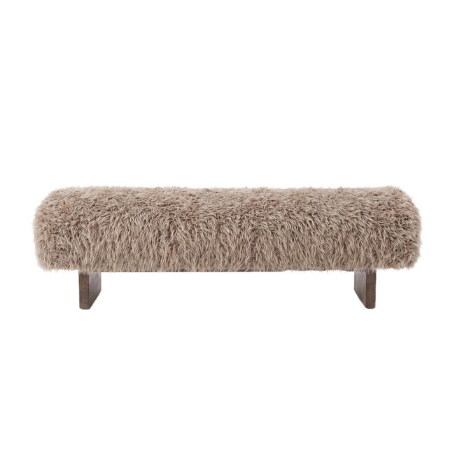 PTMD Bankje Hair bruin - 141 cm