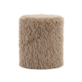 PTMD Poef Hair Bruin Rond