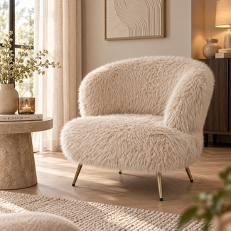 PTMD Fauteuil Franklyn Hair beige