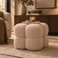 PTMD Poef teddy vierkant beige