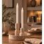 PTMD Dinerkaars LED Diner rustiek wit met beweegbare vlam – 2 stuks