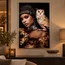 PTMD Schilderij Melani Glass Art vrouw met uil