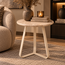PTMD Bijzettafel Kae Beige marmer rond