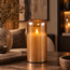 PTMD Glas Led Amber candle L