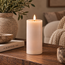 PTMD LED Licht Kaars smooth beige met beweegbare vlam M