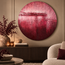 PTMD Wandpaneel Cobey Burgundy handgeschilderd canvas L - Ø 120 cm