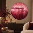 PTMD Wandpaneel Cobey Burgundy handgeschilderd canvas M - Ø 90 cm