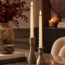 PTMD  Dinerkaars LED twist beige met beweegbare vlam – 2 stuks