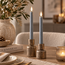 PTMD LED Dinerkaars rustiek groen blauw beweegbare vlam 2 stuks