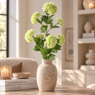 PTMD Kunsttak Hydrangea Flower groen snowball