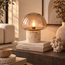 PTMD Tafellamp Jobani Beige marmer met glas S