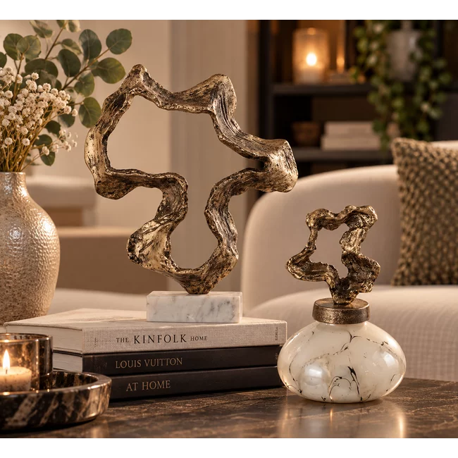PTMD Ornament Maryan Parelvormig met aluminium deksel S