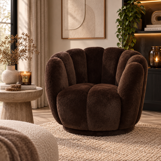 PTMD Fauteuil Furia donkerbruin