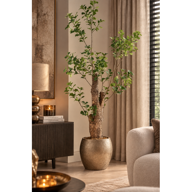 PTMD Kunstplant Groen Triangularis in pot 180cm