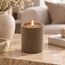Countryfield Stompkaars Lyon LED velvet taupe S - Ø 10 x 10 cm
