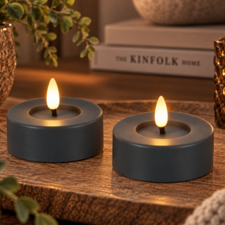 Countryfield Maxi theelicht Ø6,7CM LED Patio set van 2 grijs