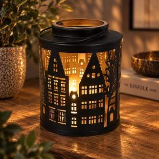 Countryfield Windlicht Amsterdam L zwart