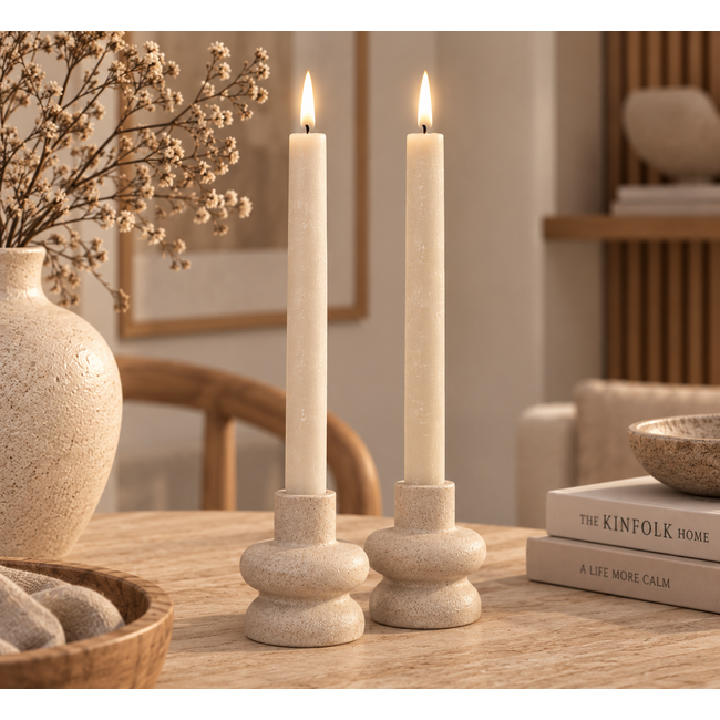 Countryfield LED Licht Dinerkaars Lyon rustiek creme - set van 2