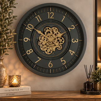 Countryfield Wandklok Celestial L antraciet - Ø 66cm