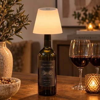 Countryfield Lamp touch flessenkurk LED Lux creme