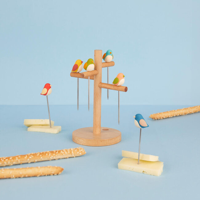 Balvi Snackvorkjes Birdie set van 6