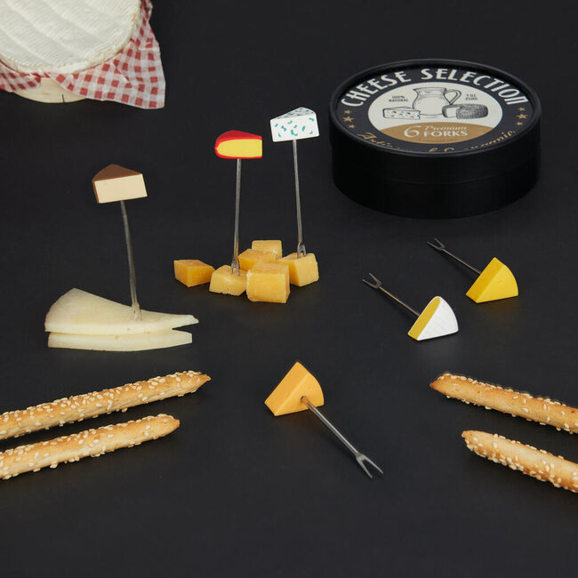 Balvi Snackvorkjes Cheese Selection – Set van 6 Kaasvorkjes