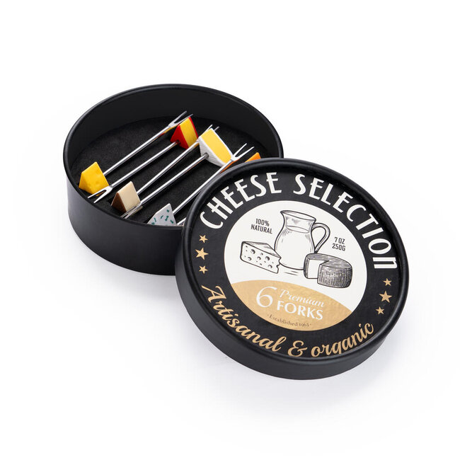 Balvi Snackvorkjes Cheese Selection – Set van 6 Kaasvorkjes