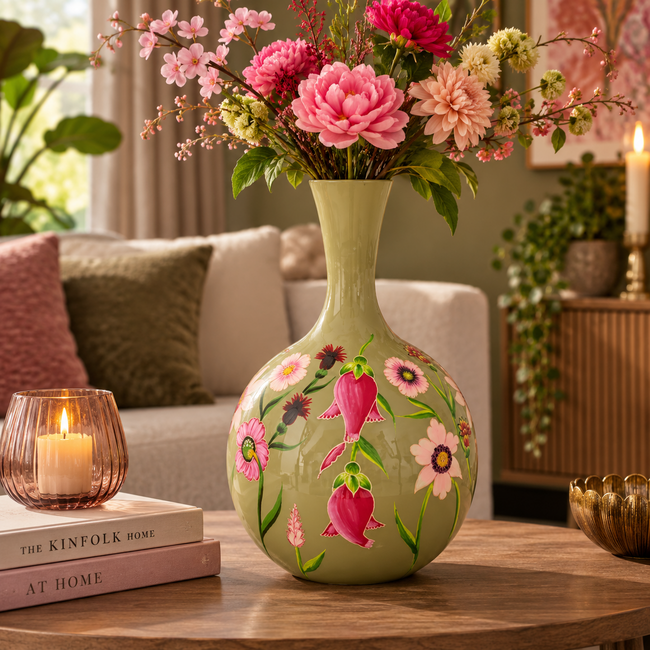 Countryfield Vaas Camina langnek S groen / roze