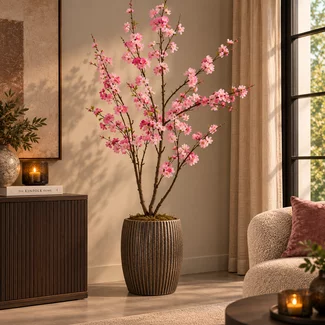 Countryfield Kunstplant Prunus M roze - L 50 x B 50 x H 185 CM
