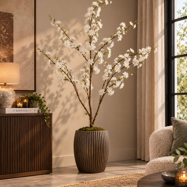 Countryfield Kunstplant Prunus M wit - L 50 x B 50 x H 185 CM