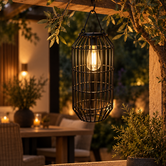 Countryfield Solar lamp hangend LED Kalita L zwart